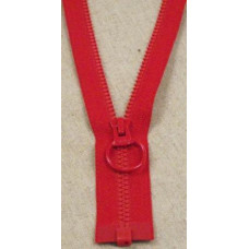 Dragkedja delbar 20cm röd