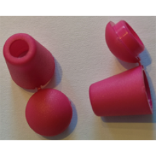Snörstopp med lock rosa