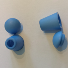 Snörstopp med lock blå