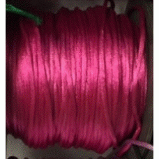 Satinsnöre 2mm mörk rosa