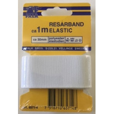 Resår vit 30mm, 1meter