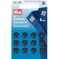 Tryckknappar 9mm svart