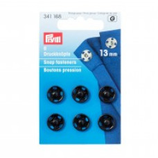 Tryckknappar 13mm svart