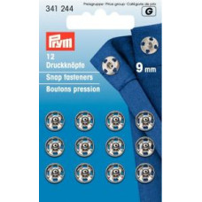 Tryckknappar 9mm silver
