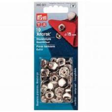 Tryckknappar silvermetall