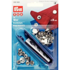 Tryckknapp 8mm silver