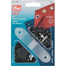 Öljetter 50-pack svart 4mm