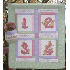 Teddy bear cot quilt #7203
