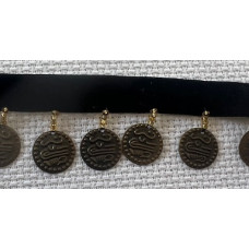 Dekorband velour med metallhängen