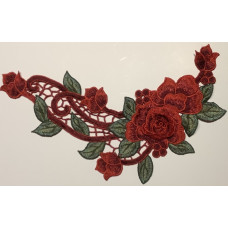Tygmärke blomdekor