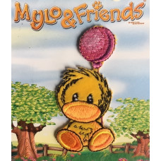 Tygmärke Anka med ballong