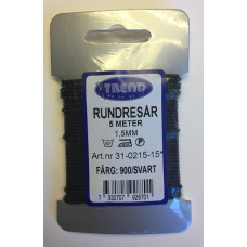 Rundresår 1,5mm svart