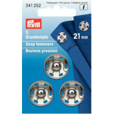 Tryckknappar 21mm silver