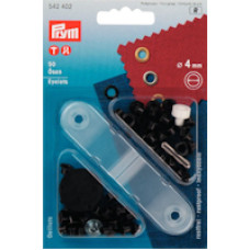 Öljetter 50-pack svart 4mm