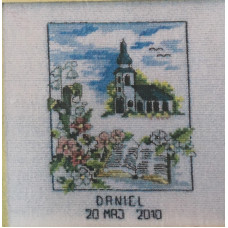 Broderiförpackning Konfirmationstavla