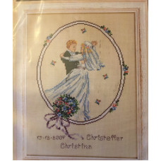 Broderiförpackning Bröllopstavla