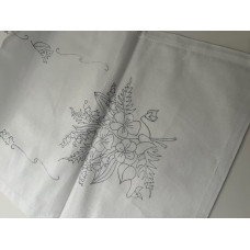 Uppritat duk utan garn 