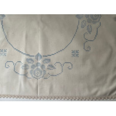 Uppritat duk utan garn 