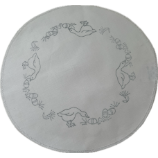 Uppritat duk utan garn 