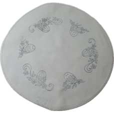 Uppritat duk utan garn 