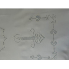 Uppritat duk utan garn 