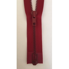 Dragkedja delbar 50cm vinröd