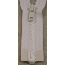 Dragkedja delbar 50cm naturvit