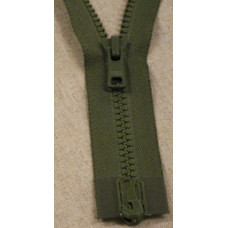 Dragkedja delbar 50cm militärgrön